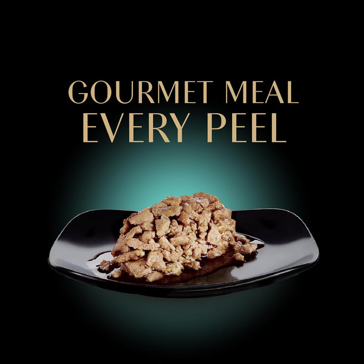 Perfect Portions Wet Cat Food Cuts in Gravy Variety Pack, Roasted Chicken Entree, with Sustainable Salmon, and Tender Turkey Entree, 2.6 Oz. Twin-Pack Trays (24 Count, 48 Servings)