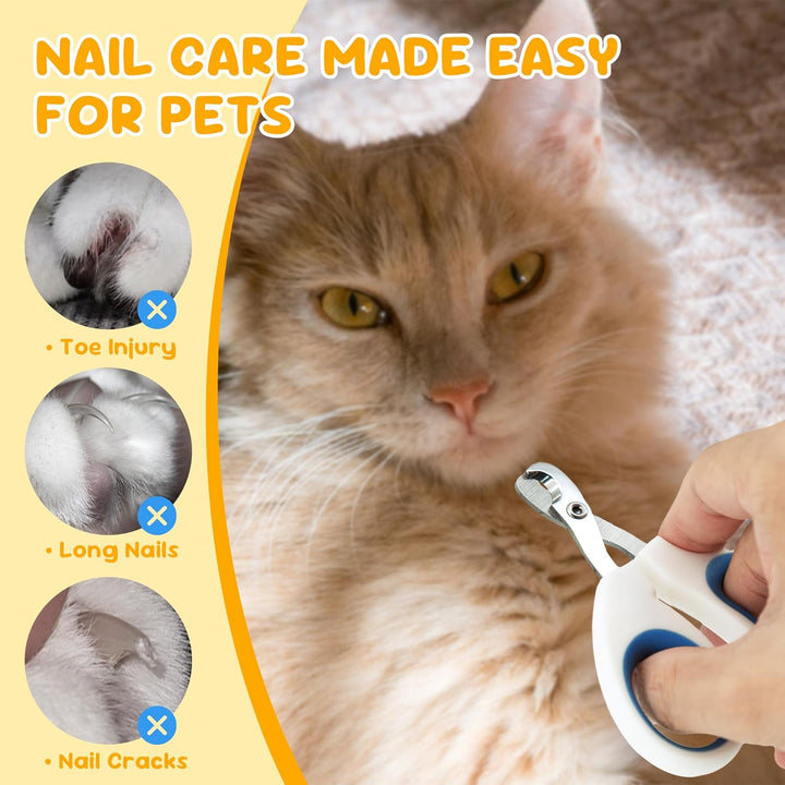 Cat Nail Clipper, Claw Trimmer Made of Stainless Steel, Clean Cut, No Shred, Mirror Finish. Small Animal Nail Clippers for Cats, Kittens, Bunny, Puppy, Rabbit, Gatos, and More