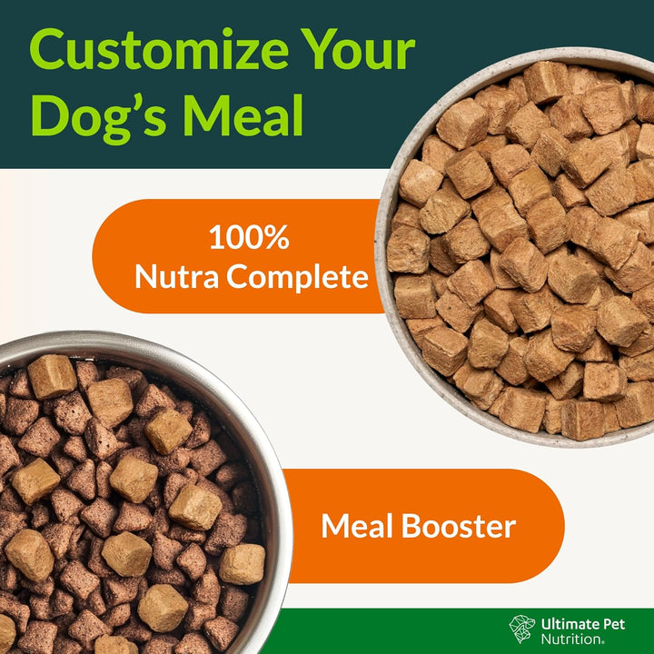 Nutra Complete Freeze Dried Raw Dog Food, Veterinarian Formulated with Antioxidants, Prebiotics & Amino Acids (3 Pound, Beef)