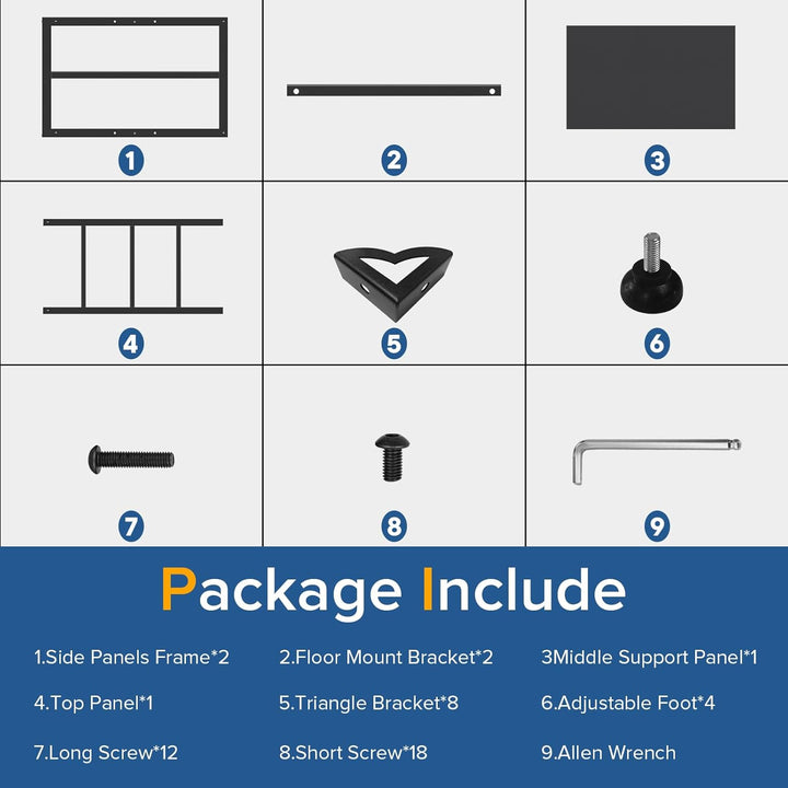 Fish Tank Stand 40 Gallon, Metal Aquarium Stand 36.5" L X 18.5" W*29.5”H, Double-Layer Storage Design, Suitable for Home and Office Use, 660LBS Capacity, Black (Tank Not Included)
