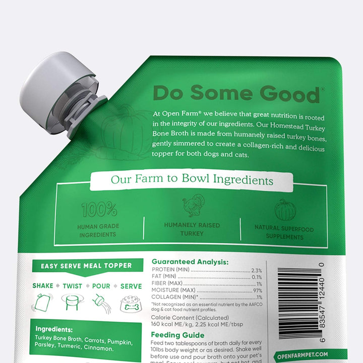 Bone Broth, Food Topper for Both Dogs and Cats with Responsibly Sourced Meat and Superfoods without Artificial Flavors or Preservatives, 12Oz