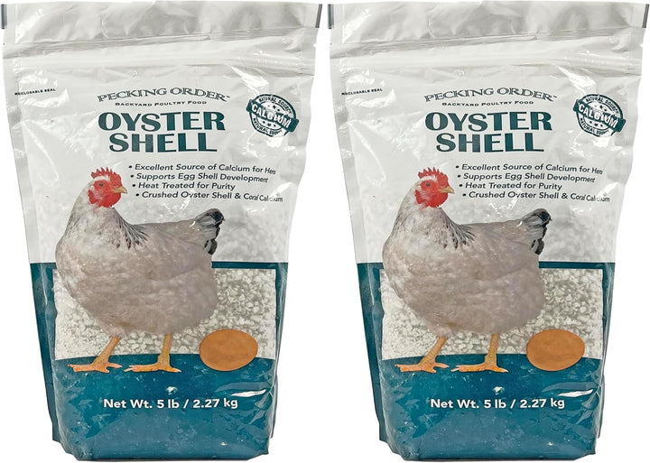 Oyster Shell - Calcium Supplement to Support Laying Hens and Strong Egg Shell Development (5 LB)