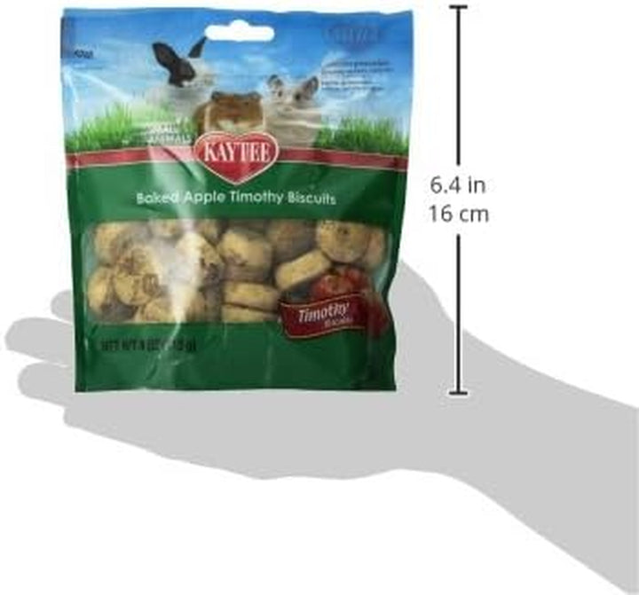 Timothy Biscuits Baked Treat for Pet Guinea Pigs, Rabbits & Other Small Animals, Apple, 4 Oz