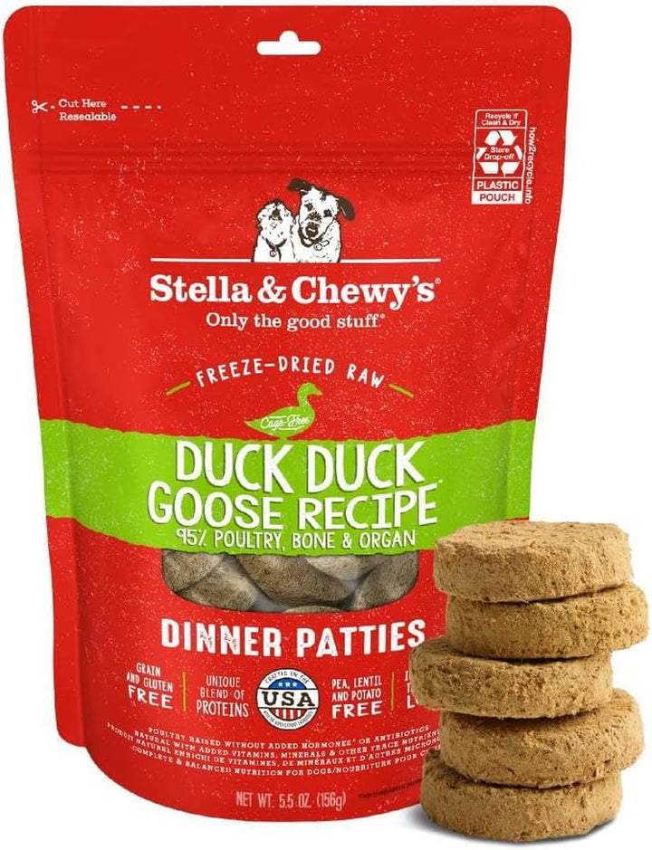 Freeze-Dried Raw Dinner Patties - Beef Recipe - High Protein Grain-Free Puppy & Dog Food - Perfect for Picky Eaters - 25 Oz