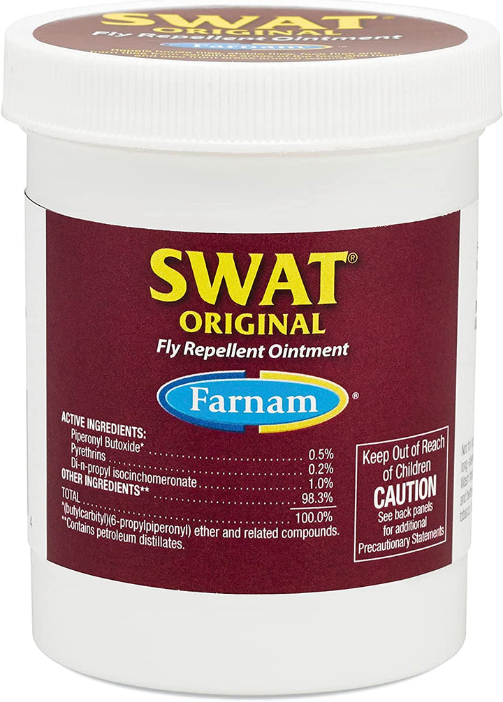 Swat Fly Repellent Ointment for Wounds, Sores, Scratches and Abrasions, 7 Oz