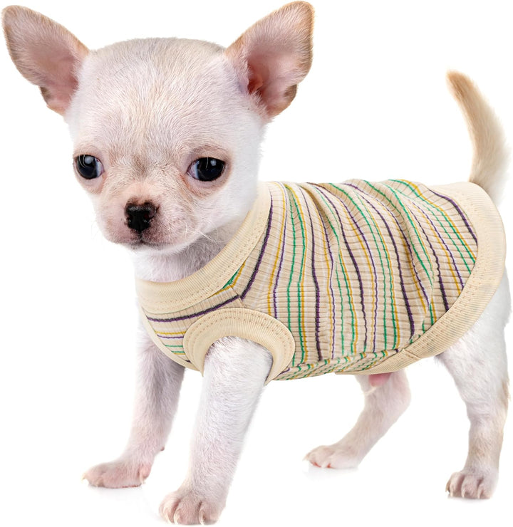 Elevate Your Pet'S Comfort and Fashion: Premium 100% Cotton Rib Dog Shirt Vest for Small Breeds like Chihuahuas, Yorkies, and Puppies .Year-Round Style with Tank-Style Puppy Attire Pink X-Small