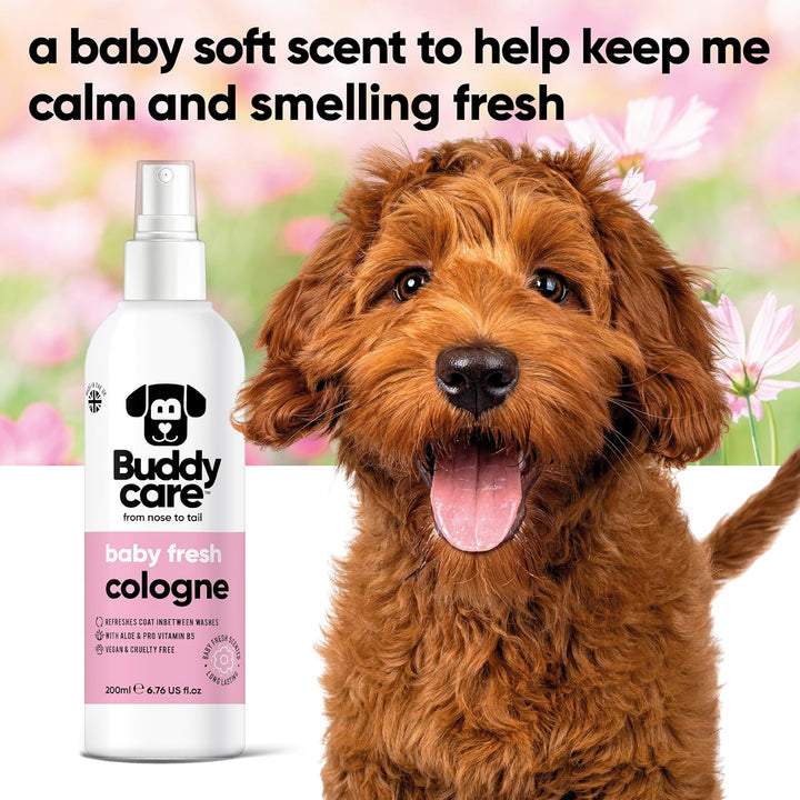 Dog Cologne - Baby Fresh - 200Ml - Delicate and Powdery Scented Dog Cologne - Refreshes between Dog Washes