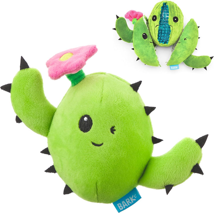 2 in 1 Interactive Plush Dog Toy - Rip and Reveal Toy for Dogs and Puppies - Stimulating Squeaky Pet Toys | Consuela Cactus (Large)