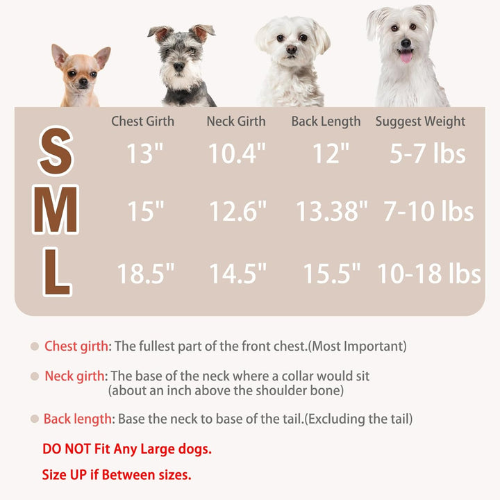 Classic Plaid Dog Dress Cute Puppy Clothes Outfit Medium