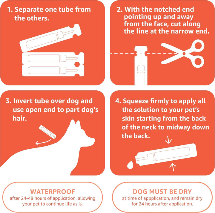 Flea and Tick Topical Treatment for Small Dogs (5-22 Pounds), 3 Count (Previously Solimo)