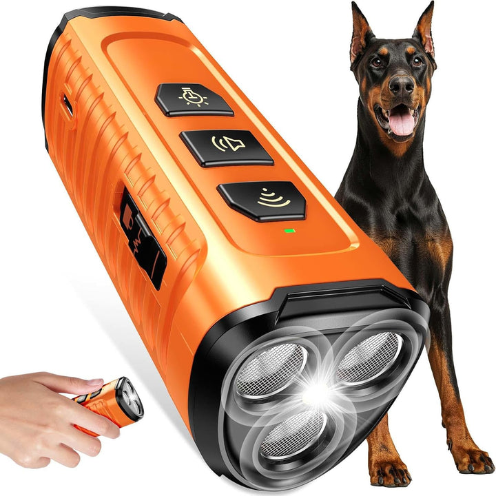 Dog Bark Deterrent Device 3X anti Barking Device for Dogs, 5 Modes Stop Neighbors Dog Barks No More Safe for All Dogs 50FT Bark Control Indoor Outdoor with Flashlight,Dog Training Device