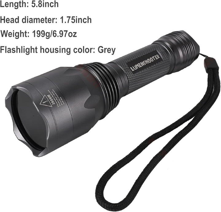 S3 365Nm UV Flashlight with 3 Leds, Powerful Blacklight Flashlights for Pet Urine Detection, Resin Curing, Rocks, Scorpion