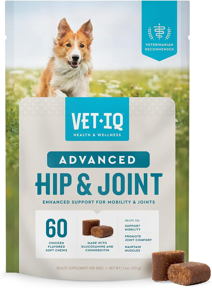 Glucosamine Hip & Joint Supplement for Dogs, 180 Soft Chews, Dog Joint Support Supplement with MSM and Krill, Dog Health Supplies Large & Small Breed, Chicken Flavored Chewables