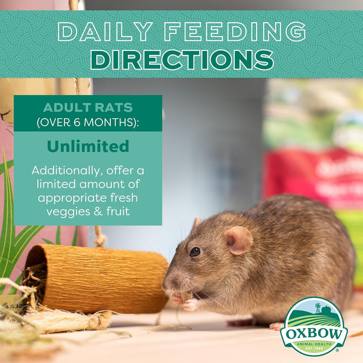 Essentials Rat Food, Pet Food for Adult Rats, All-Natural Vitamin & Mineral Rich Formula, Veterinarian Recommended,  Animal Health, Rodent Pellets, Made in USA, No Artificials, 3 Lb. Bag