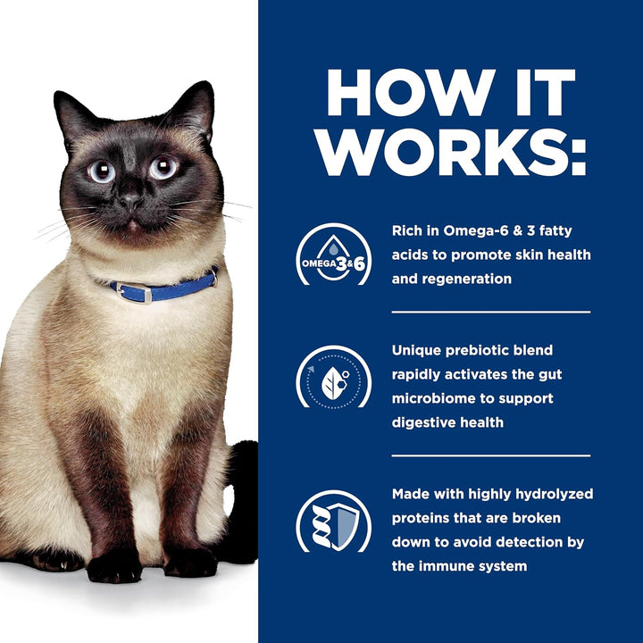 Z/D Skin/Food Sensitivities Hydrolyzed Dry Cat Food, Veterinary Diet, 8.5 Lb. Bag