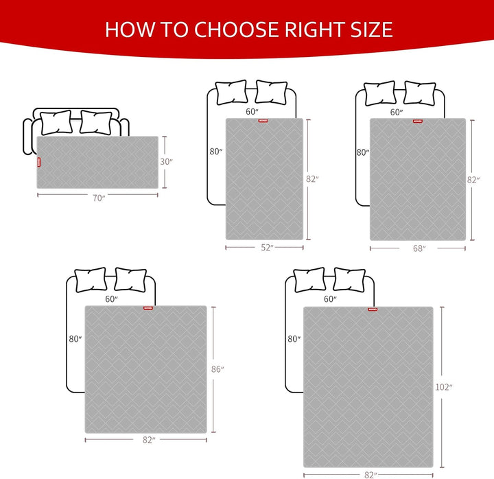 Waterproof Couch Cover for Dogs Antislip Washable Blanket Bed Cover Pet Sofa Couch Furniture Protector Cover for Kids Children Dog Cat(30" X 70")