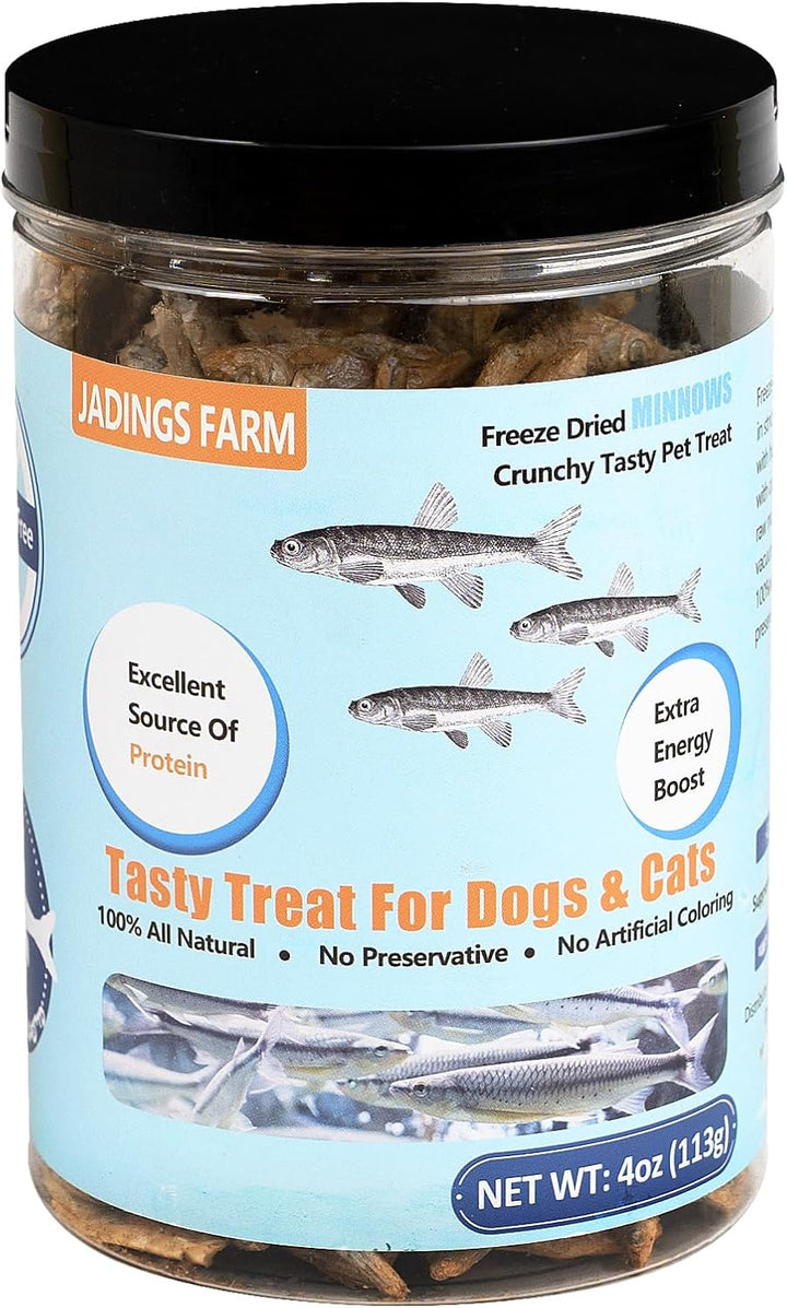 Minnows - 8.5 Oz Freeze Dried Minnows for Cats & Dogs - 100% Natural Premium Cat & Dog Treat (8.5 OZ)