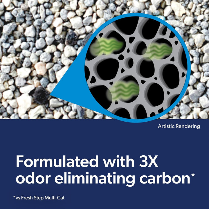 Clumping Cat Litter, Heavy Duty Advanced, Long Lasting 30-Day Odor Control with Odor Eliminating Carbon, 17.5 Lb