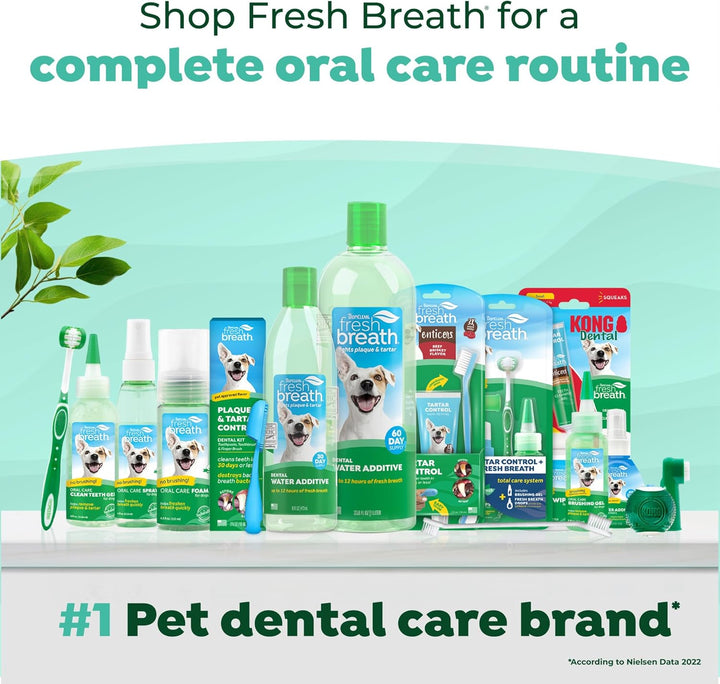 Fresh Breath Water Additive for Dogs, Dog Breath Freshener and Teeth Cleaning Solution, No Toothpaste or Toothbrush Required, 33.8Oz.