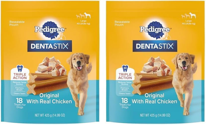Dentastix Large Breed Dog Treats, Original, Beef & Fresh Flavor, 2.73 Lb. Variety Pack (51 Treats)