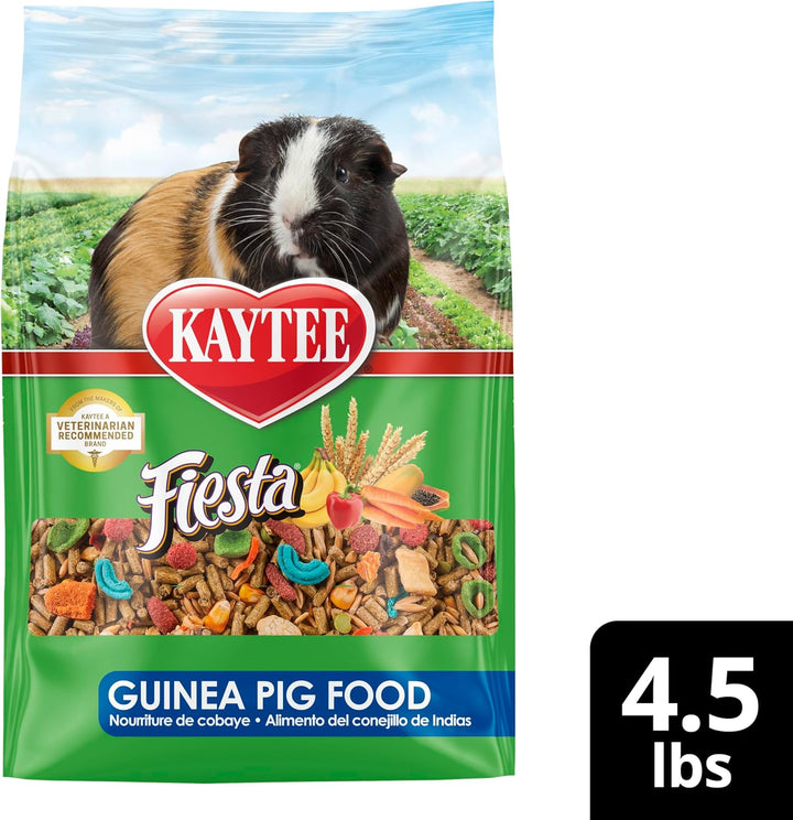 Fiesta Guinea Pig Food, Nutritious and Fun Blend, Supports Dental Health and Digestion, 4.5 Pounds