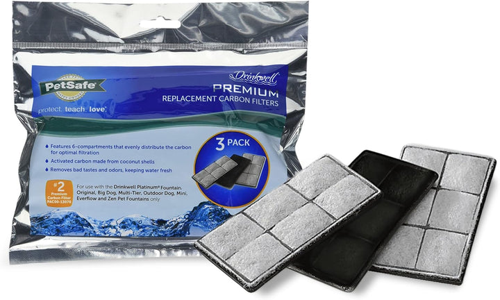 Drinkwell Fountain Premium Activated Carbon Filters - Better Hydration Choice - Long-Lasting Purity - Odor-Free Drinking - Water Purification Filter - 12 Pack