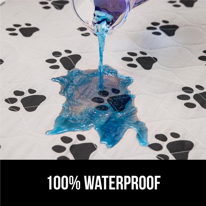 Washable Puppy Pads, Slip Resistant Dog Crate Mat, Waterproof Cloth Pee Pad for Training Puppies in Playpen, Reusable Pet Incontinence Blanket, Protects Sofa, Furniture, Floors, 18X12