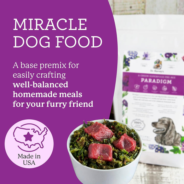 Paradigm Green Superfood Dog Food, Human Grade Dehydrated Grain Free Base Mix for Dogs, Diabetic Low Carb Ketogenic Diet (6 Pounds)