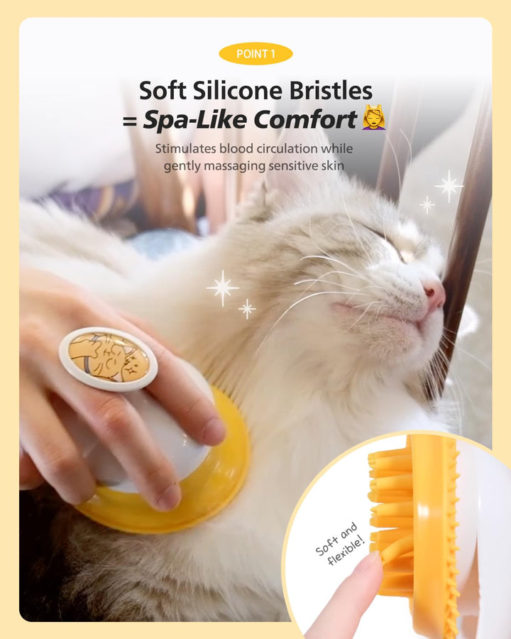 [] Cat Brush for Shedding Cats,Dogs, Kitten | Gentle Deshedding & Grooming Tool for Short or Long Hair | Safe Massage Brush for Sensitive Skin | Sturdy, Durable, and Portable