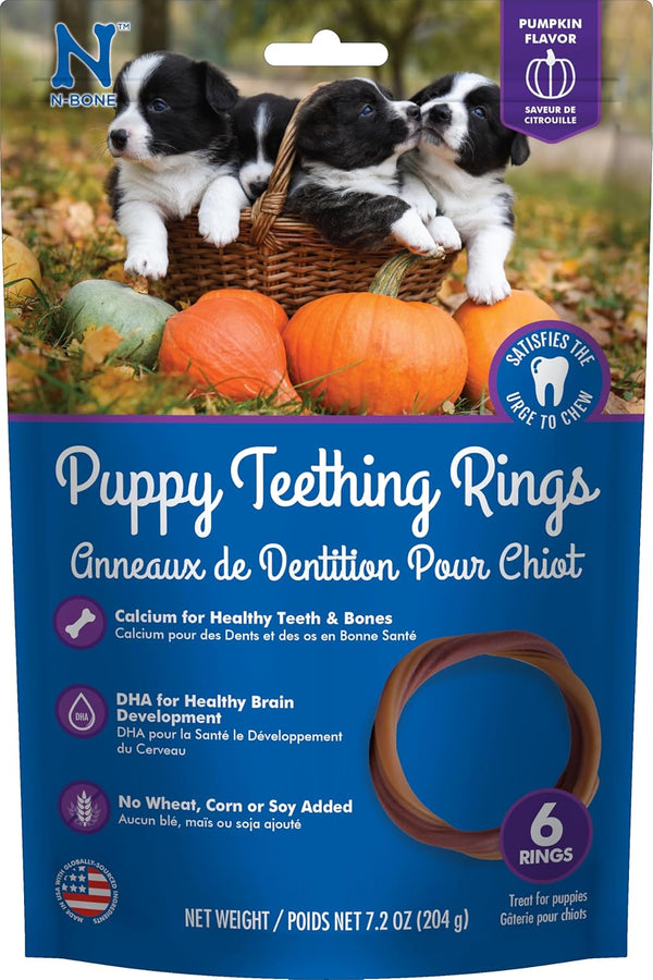 Puppy Teething Ring Pumpkin Flavor 7.2 OZ/(6 Pack)