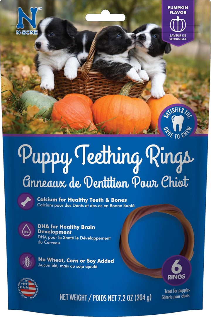 Puppy Teething Ring Pumpkin Flavor 7.2 OZ/(6 Pack)