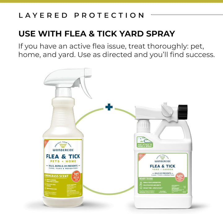 - Flea, Tick & Mosquito Spray for Pets and Home with Natural Essential Oils - Killer, Control, Prevention, Treatment - Lemongrass 16 Oz