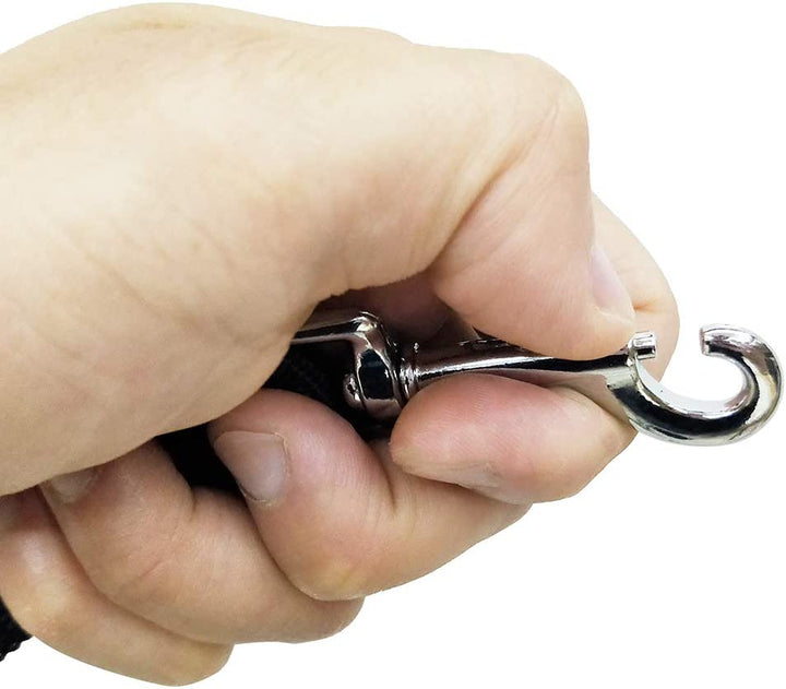 Nylon Training Dog Leash for Small Medium Large Dogs, 15Ft 20Ft 30Ft 50Ft Long Puppy Lead for Obedience Recall Training, Camping (20Ft, Black)