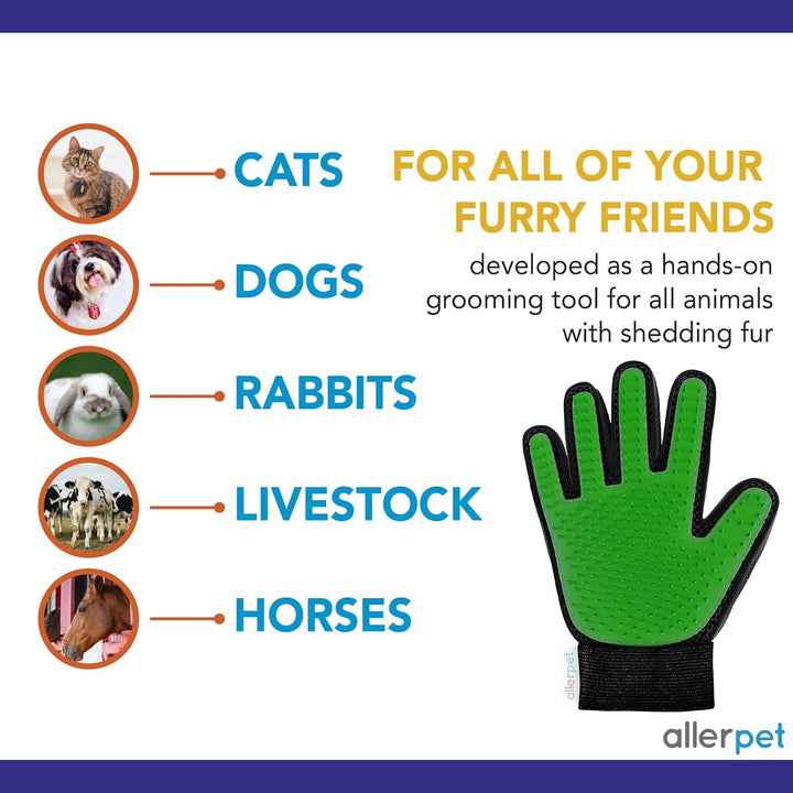 Multi-Pet Dander Remover W/Free Grooming Glove - Best Pet Dander Remover for Allergens - for Dog/Cat Dry Skin Treatment - Made in USA - (12Oz)