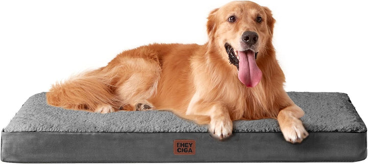 Orthopedic XL Dog Beds for Extra Large Dogs with Removable Washable Cover for Crate, Grey, 41X27