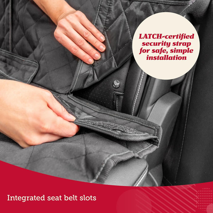 Car Seat Cover for Dogs - Premium Waterproof Oxford Fabric - Universal Fit - Non-Slip Rear Cover & Protector, Car Accessories for Trucks & Suvs (Black)