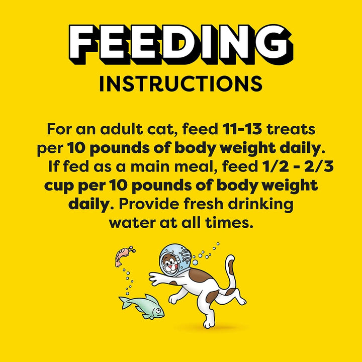 Classic Crunchy and Soft Cat Treats, Seafood Medley Flavor, 30 Oz. Tub