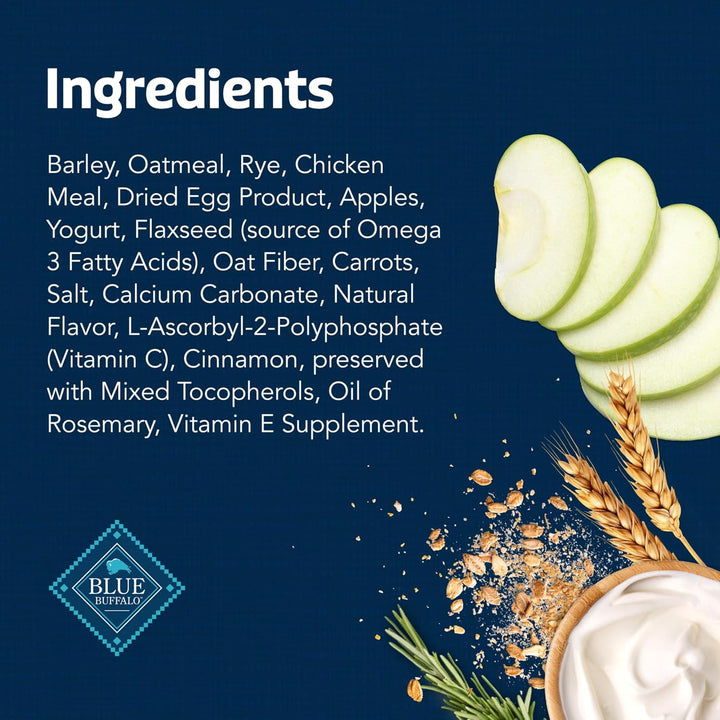 Health Bars Mini Crunchy Dog Biscuits, Oven-Baked with Natural Ingredients, Apples & Yogurt, 16-Oz Bag