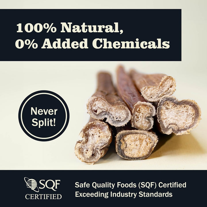 All Natural 5-8" Bully Sticks for Small & Large Dogs - Healthy Long Lasting Chews Variety Party Pack - 100% Beef Single Ingredient Low Odor Rawhide Free Dental Treats - 8 Oz Bag