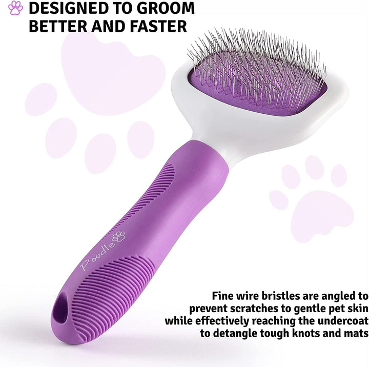 Slicker Brush - for Dogs, Cats, Rabbits - Matted/Loose Fur, Knots - Suitable for Doodle/Goldendoodle Grooming and Shredding Short/Long Hair