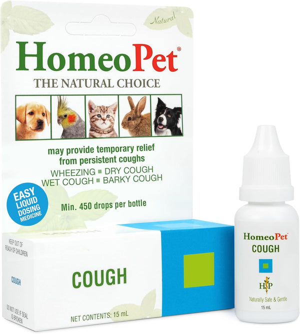 Cough, Safe and Natural Cough Supplement for Dogs, Cats, and Small Pets, 15 Milliliters