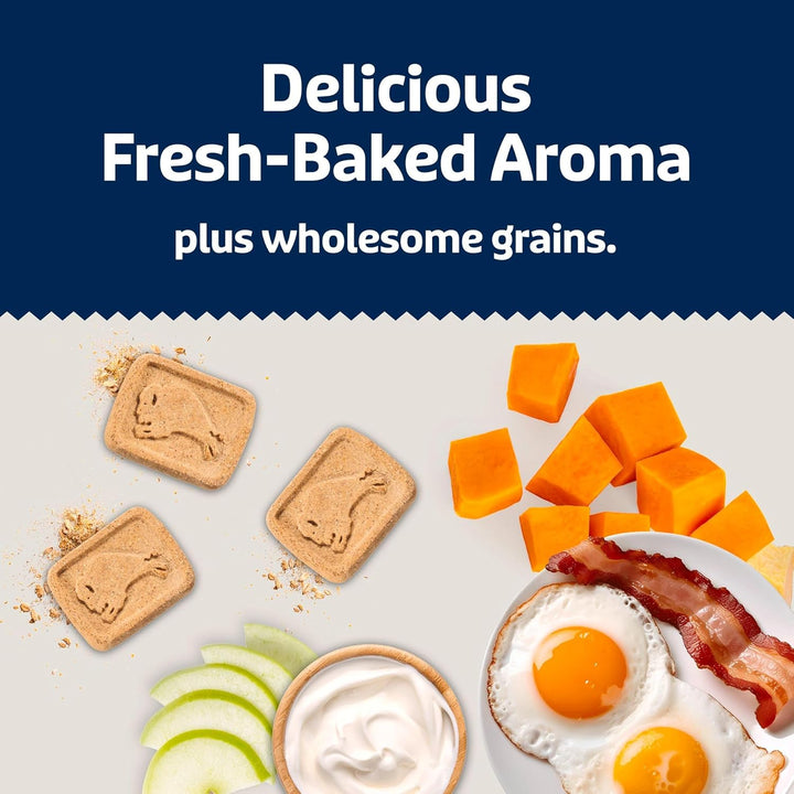 Health Bars Crunchy Dog Biscuits, Variety Pack, Bacon, Egg & Cheese, Apple & Yogurt, Pumpkin & Cinnamon, 16-Oz Bags