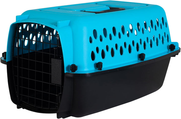 Pet Porter Fashion Dog Kennel 26", Parisian Blue & Black, for Pets 20-25Lbs, Made in USA