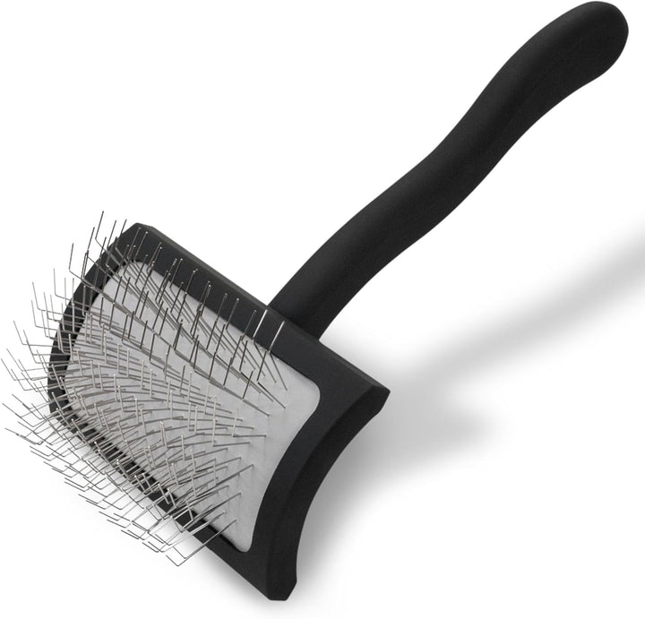 Big G Dog Slicker Brush for Dogs (Goldendoodles, Labradoodles, Poodles), Groom like a Professional, Fluff Detangle Style, Saves Time Energy, Coral, Large