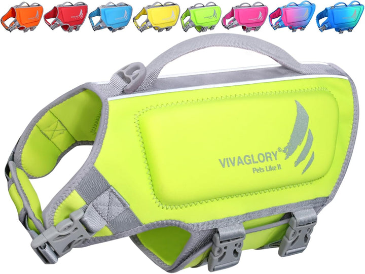 High Buoyancy Dog Life Vest, Swimming Vest with Handle, Dog Life Jacket for Swimming & Boating, Buoyancy for Puppy Doggy, S, Pink