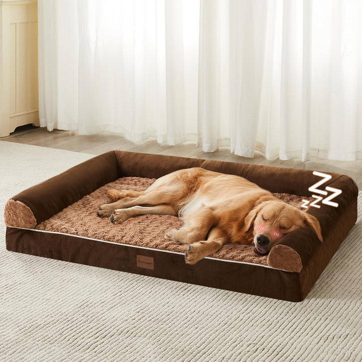 Dog Beds for Large Dogs, Orthopedic Dog Bed for Medium Large Dogs,Big Waterproof Couch Pet Bed with Removable Washable Cover