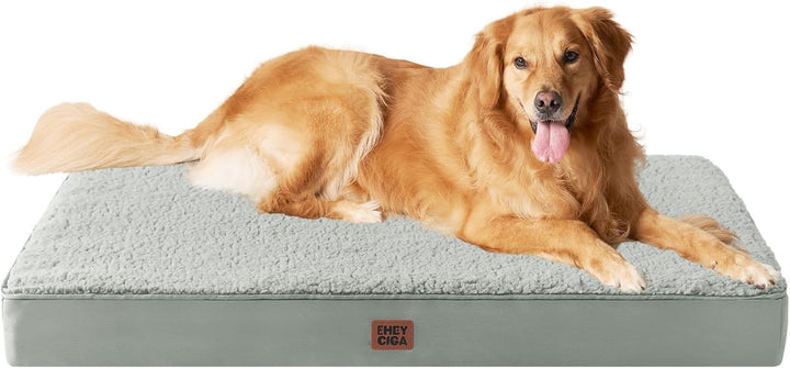 Orthopedic XL Dog Beds for Extra Large Dogs with Removable Washable Cover for Crate, Grey, 41X27