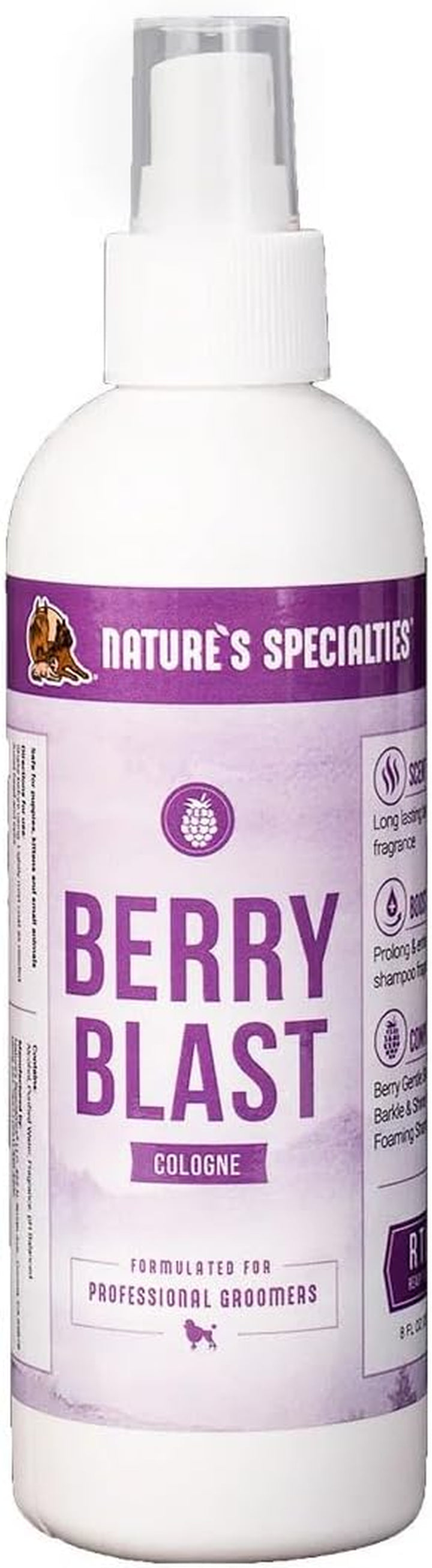 Plum Silky Dog Cologne for Pets, Natural Choice for Professional Groomers, Ready to Use Perfume, Finishing Spray, Made in USA, 8 Oz