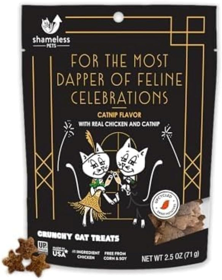 Crunchy Cat Treats - Catnip Treats for Cats with Digestive Support, Kitten Treats with Real Chicken, Natural & Healthy Flavored Feline Snacks - Catnip N Chill, 1-Pk (12 Oz)