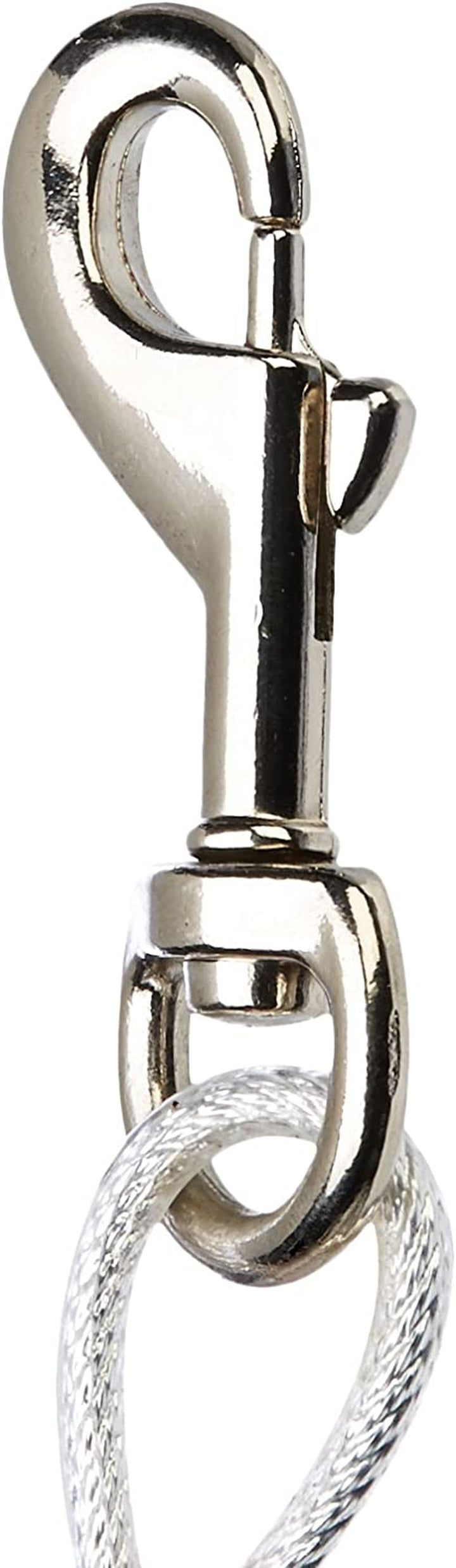 Tie-Out Cable for Dogs up to 90 Lbs, 25 Feet, White